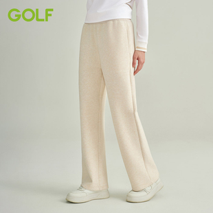 宽松休闲裤 GOLF高尔夫女裤 时尚 羊毛双面柔绒保暖长裤 子25秋冬新款