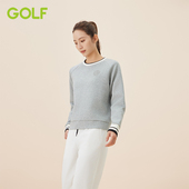 GOLF 圆领卫衣 撞色时尚 高尔夫卫衣女秋冬棉质长袖 T恤女保暖打底衫