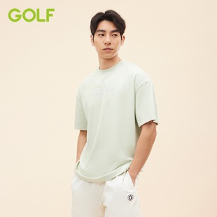 宽松体恤情侣款 纯棉休闲时尚 t恤男夏季 GOLF高尔夫World系列短袖
