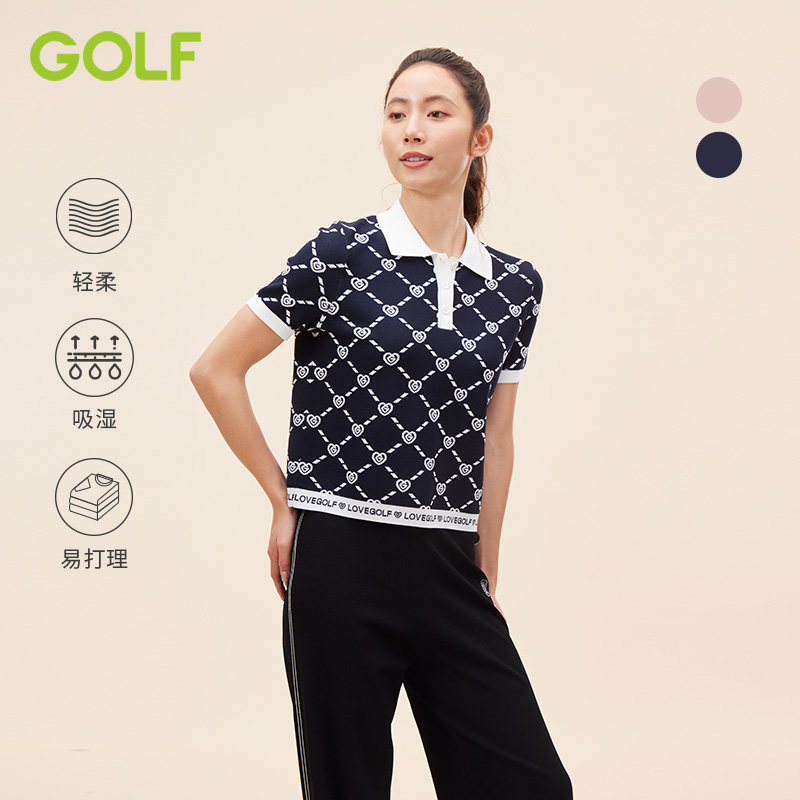 GOLF/高尔夫夏季短袖针织衫