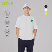 GOLF高尔夫夏季 纯棉上衣宽松透气休闲体恤百搭印花圆领短袖 T恤男