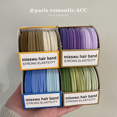 发绳韩式马卡龙色头发圈无接缝