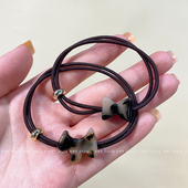 韩国豹纹卡通发绳头饰扎头发网红丸子头醋酸头绳发饰皮套发圈少女