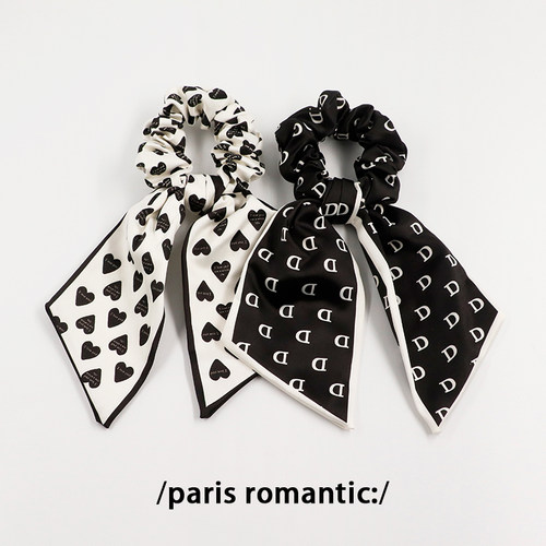 爱心字母发绳布艺日韩飘带绑发