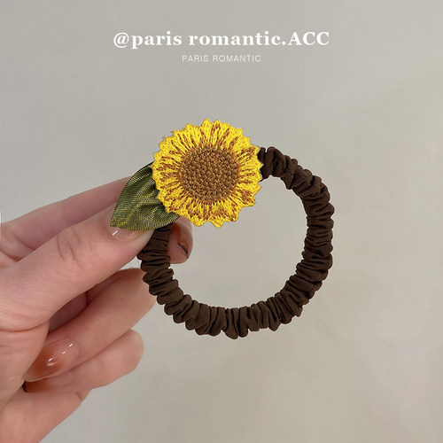 发圈布艺日韩向日葵森系