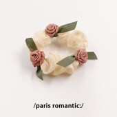 玫瑰花网纱小肠发圈网红头花新款 气质头绳简约皮筋女扎头发绳发饰