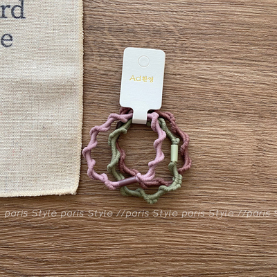 糖果色波浪发绳基础发圈简约扎头