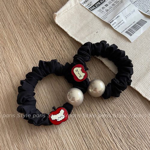 少女感韩国卡通小猫小肠发圈头饰