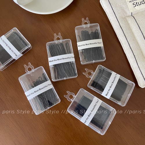 黑色化妆夹U型碎发固定隐形发卡
