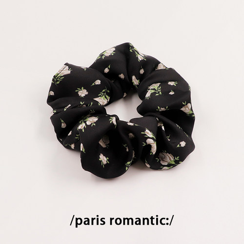 日韩缎面大肠圈发绳森系清新碎花