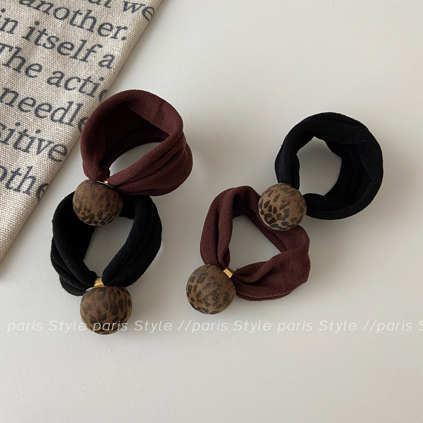 韩系复古豹纹发圈女毛绒球球装饰发绳低马尾头绳气质扎头发橡皮筋,饰品/流行首饰/时尚饰品新,发饰,淘宝优惠券,粉丝福利购,淘宝优惠卷