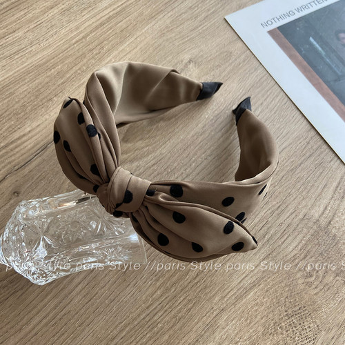 波点蝴蝶结发箍日韩时尚气质发饰