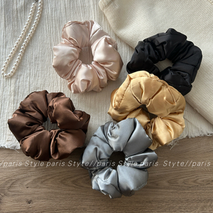 法式亲肤枕头睡眠发圈仿真丝头绳女高级感不伤发柔软秋冬大号发绳