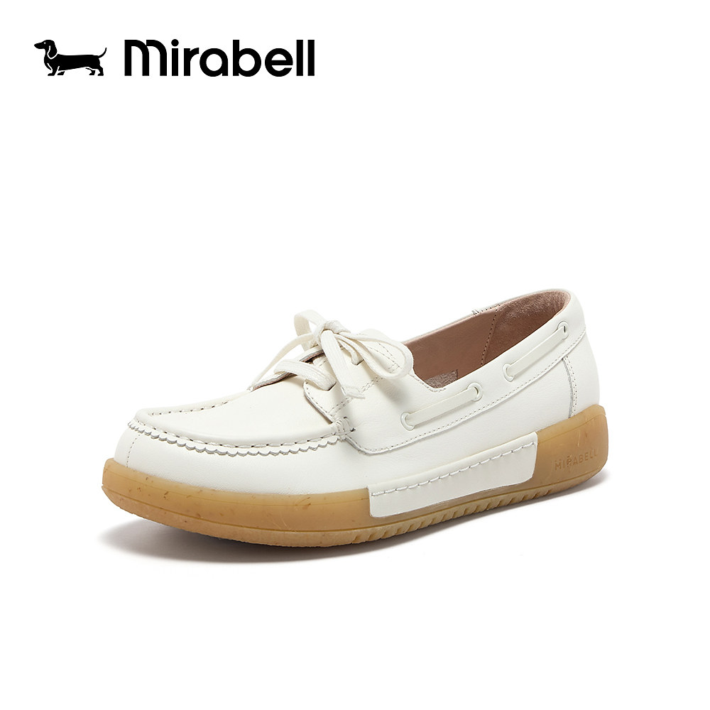 「橡胶底」Mirabell2026春新商场同款女运动浅口小白鞋休闲B7K12