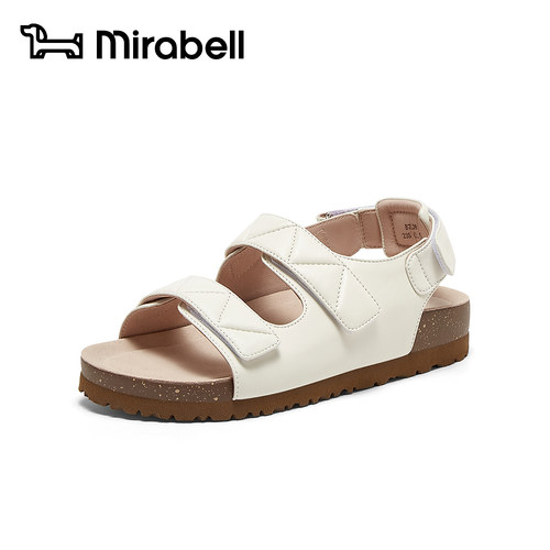 Mirabell/美丽宝夏季简约菱格纹勃肯凉鞋女皮凉鞋B7L09BL5