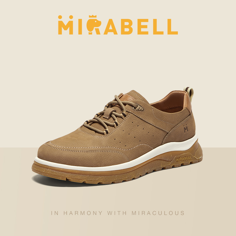 Mirabell/美丽宝商场同款2025春新款男鞋牛皮革舒适商务休闲男鞋