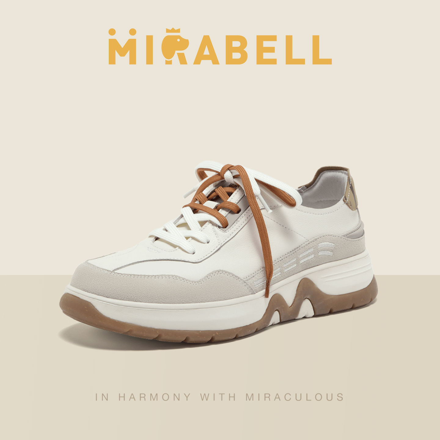 Mirabell/美丽宝2025秋季新款商场同款简约厚底男鞋休闲运动男鞋