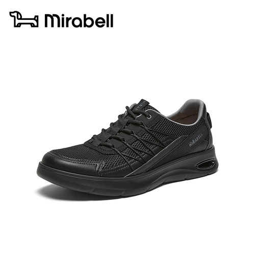 Mirabell2026春新款黑色休闲皮鞋男商务通勤百搭男鞋B8L05AM6