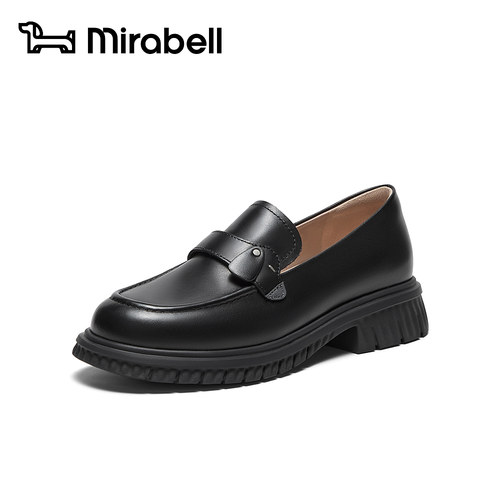 Mirabell2026秋季新款上班鞋乐福鞋女厚底缓震通勤单鞋Q2E21CA6