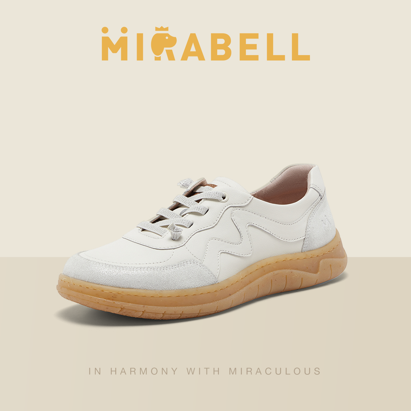 Mirabell2026春季新款女鞋商场同款免系带女休闲鞋B7G20AM6