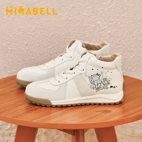 郊游噗噗Mirabell/美丽宝2025冬季新款时装靴女高帮女休闲板鞋