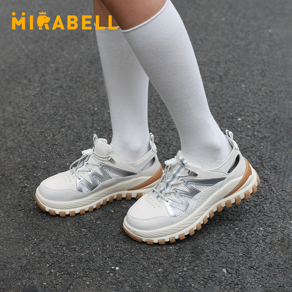 松饼可可Mirabell/美丽宝l商场同款2025春新复古简约厚底女休闲鞋