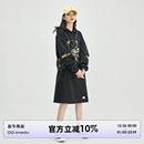 OD连帽卫衣裙女2025新款 中长裙子显瘦休闲连衣裙 春秋加绒宽松长袖
