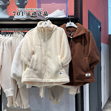 阿迪达斯女子摇粒绒外套立领宽松保暖防风休闲夹克IP7058 IP7059