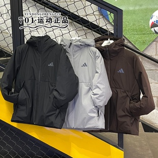 阿迪达斯男轻薄羽绒服简约百搭纯色保暖防风外套KQ5503 5504 5505