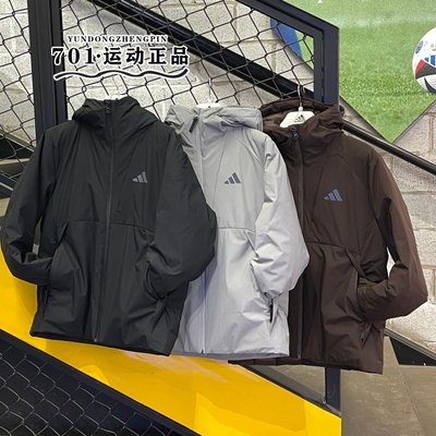 阿迪达斯男子轻薄连帽羽绒服外套