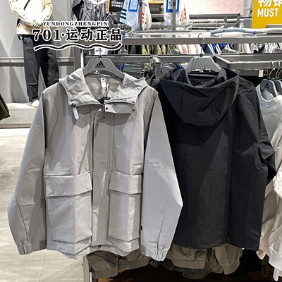 阿迪达斯拒水防泼保暖连帽夹克