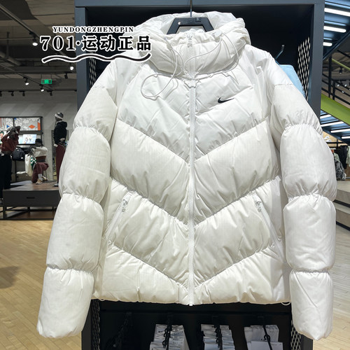 耐克保暖防风连帽女子运动羽绒服