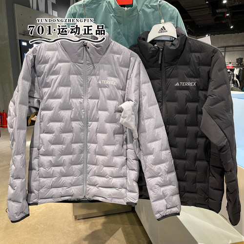 阿迪达斯立领男子户外鹅绒服外套