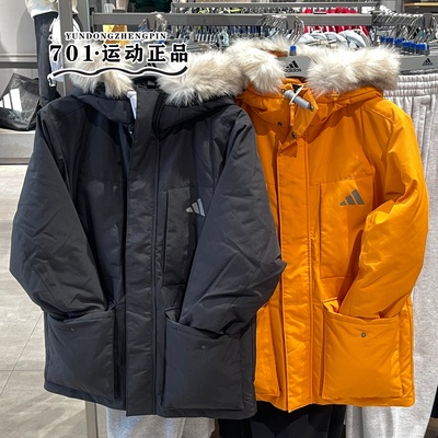 阿迪达斯男女派克服保暖羽绒服