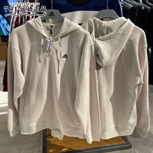 正品Adidas阿迪达斯男女同款外套刺绣logo加绒保暖简约夹克IV7604