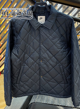 专柜正品NIKE耐克男子棉衣刺绣LOGO冬季休闲保暖夹克FZ0635-010