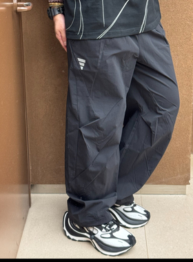 正品ADIDAS阿迪达斯男伞裤梭织透气时尚百搭长裤KC0129 0130 0131