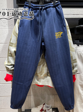 正品NIKE耐克男子2025春季卫裤刺绣LOGO竖条纹保暖长裤HJ2215-451