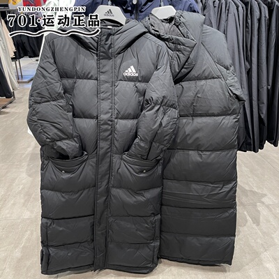 阿迪达斯冬季新款男子长款羽绒服