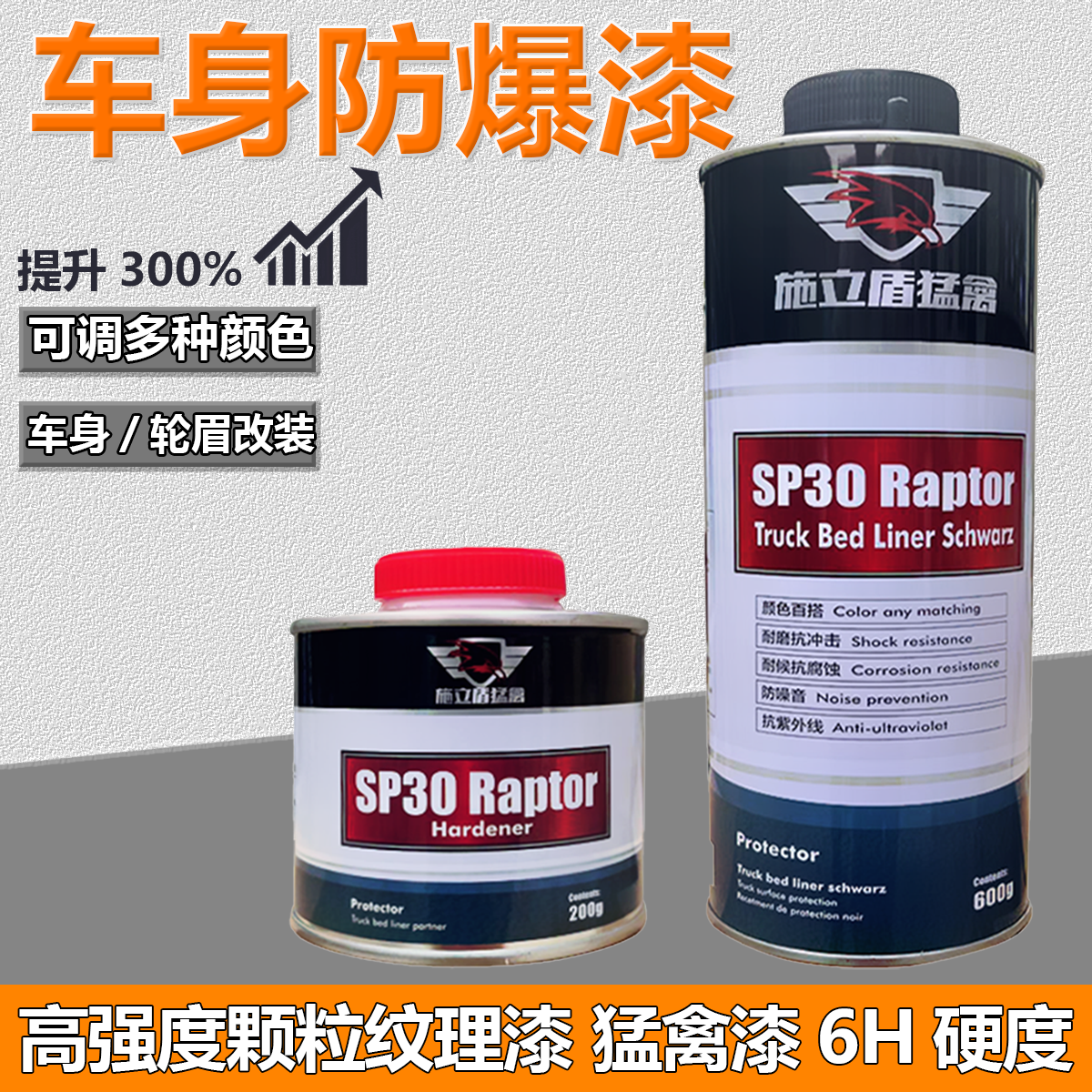 汽车防爆装甲漆车身防爆漆SP30漆面猛禽漆防刮耐磨高强度特种涂层