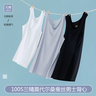 夏季超薄透气桑蚕丝100S兰精莫代尔圆领运动汗衫打底背心清凉透气