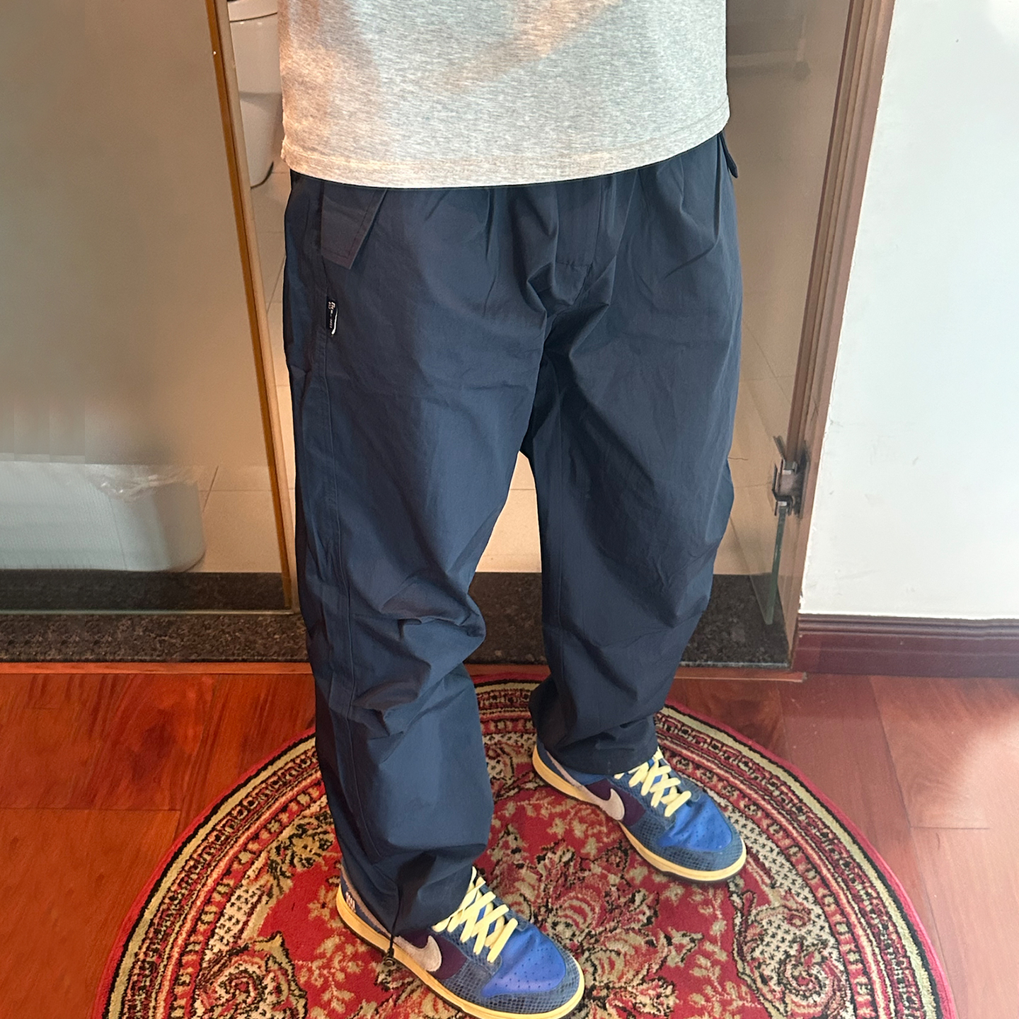 秋季款伞兵裤子男士秋速干2025新款宽松直筒美式阔腿工装休闲裤