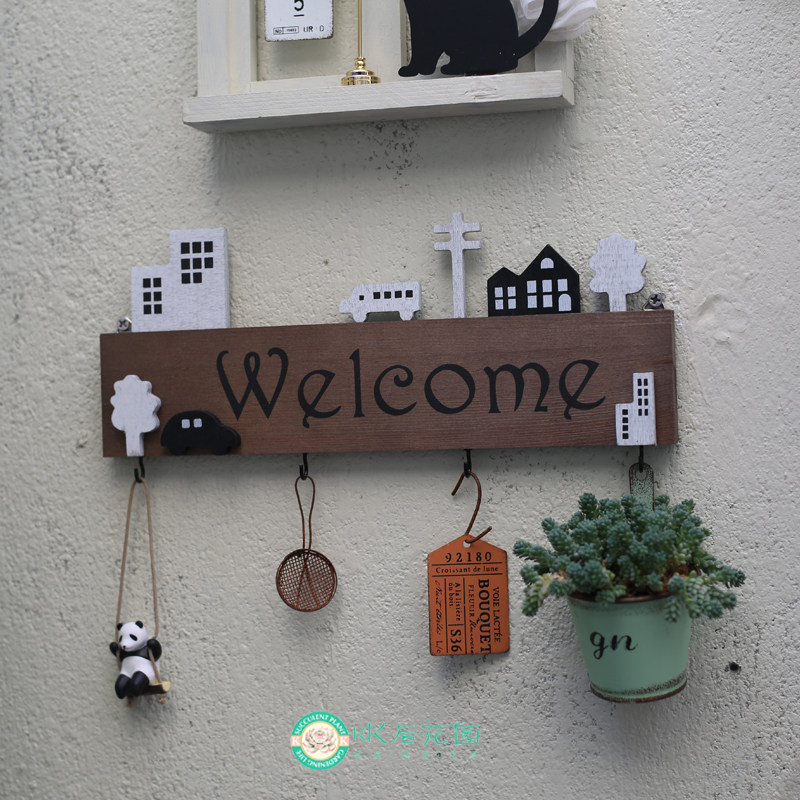 INS挂牌小房子手工制作童趣可爱挂饰日系杂货欢迎牌拍摄道具创意,家居饰品,户外/庭院摆件,淘宝优惠券,粉丝福利购,淘宝优惠卷