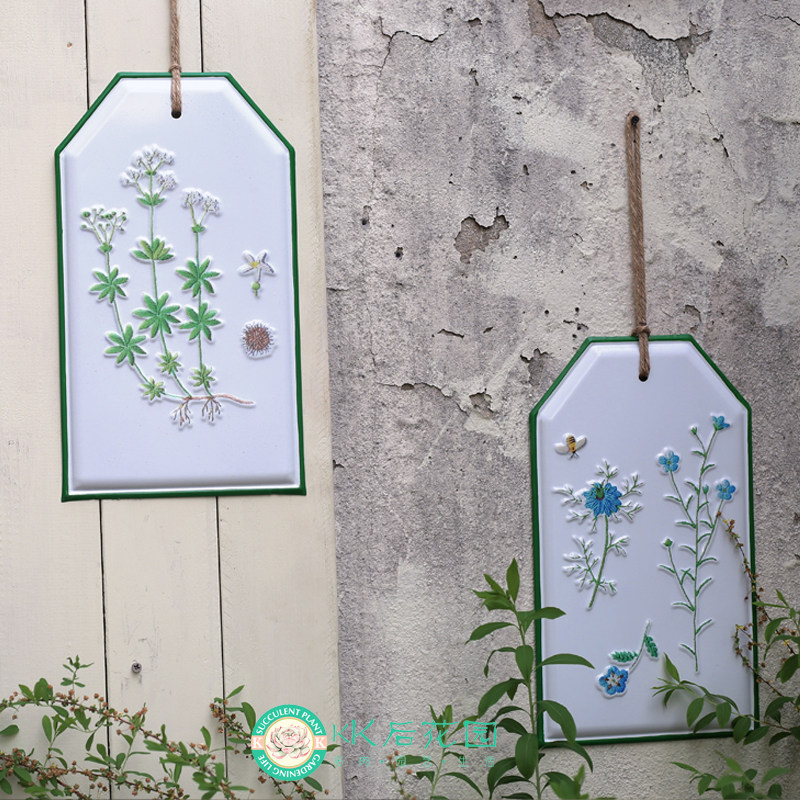 外贸铁艺法式乡村复古花卉吊牌杂货挂牌吊牌挂件装饰小清新铁片,家居饰品,户外/庭院摆件,淘宝优惠券,粉丝福利购,淘宝优惠卷