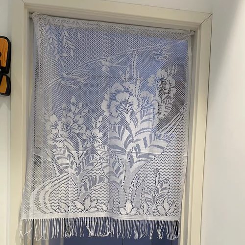 门帘总连接  蕾丝门帘蔓帘窗帘家居隔断帘遮挡帘挂饰半帘蕾丝可爱