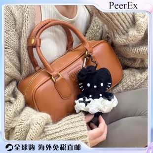 日本PeerEx挂件女可爱黑色kt猫公仔玩偶包包挂饰车钥匙扣凯蒂猫