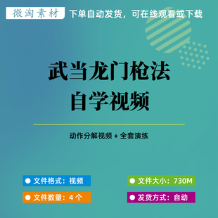 武当龙门枪自学视频动作分解全套演练武当功夫大枪枪术