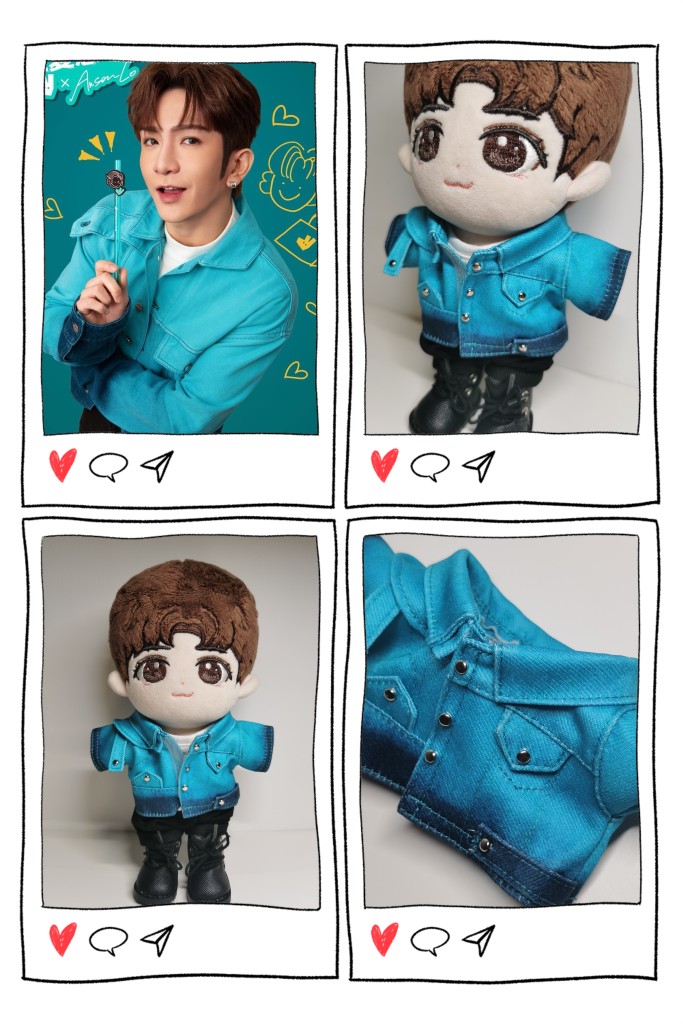 Mirror公仔衫娃衣20cm应援AnsonLo卢瀚霆广告蓝渐变外套