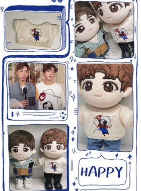 Mirror公仔衫娃衣20cm应援AnsonLo卢瀚霆edan吕爵安cp白狗狗毛衣