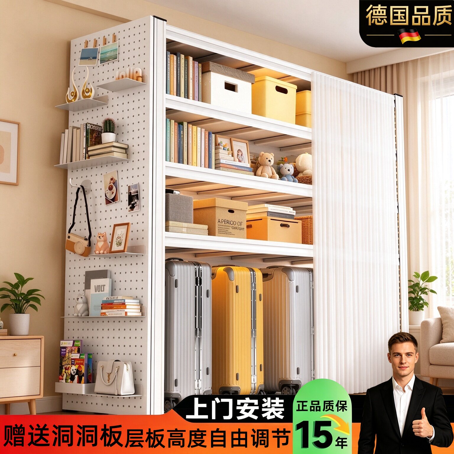 德国多层落地家用防尘收纳储物架
